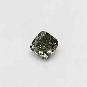 0.17 Carat Cushion Brilliant Fancy Dark Gray Green SI2 Natural Diamond