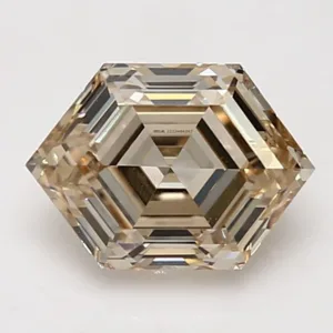 2.06 Carat Hexagonal Fancy Light Brown Yellow VS2 Natural Diamond