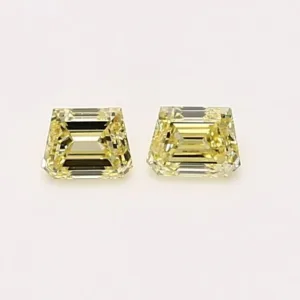 0.18 Carat Tapered Baguette Fancy Yellow VS1 Natural Diamond