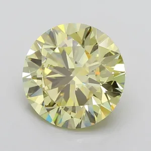 7.08 Carat Round Fancy Light Yellow VS1 Lab Diamond