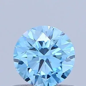 0.48 Carat Round Fancy Vivid Blue VS1 Lab Diamond