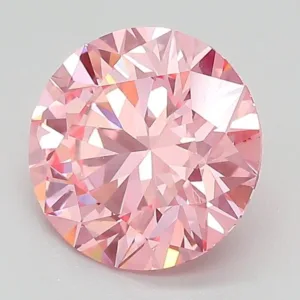 Round 2.2ct Fancy Vivid Pink VVS2 ID EX EX Faint