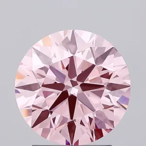 Round 2.18ct Fancy Vivid Pink VS1 ID EX EX Faint