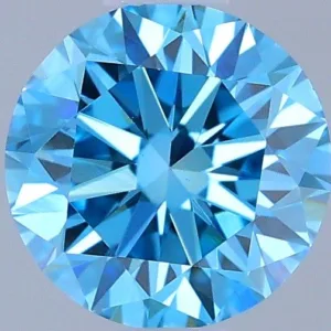 0.52 Carat Round Fancy Vivid Blue VS1 Lab Diamond