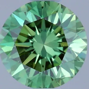 0.64 Carat Round Fancy Vivid Green VS2 Lab Diamond