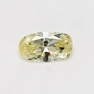 0.32 Carat Cushion Brilliant Fancy Yellow I2 Natural Diamond