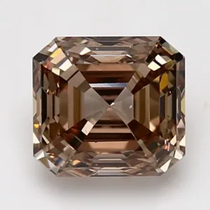 3.01 Carat Emerald Fancy Orange Brown SI1 Natural Diamond