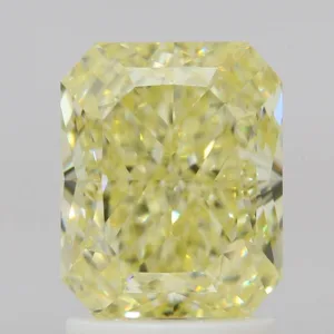 2.05 Carat Radiant Fancy Yellow VVS2 Natural Diamond