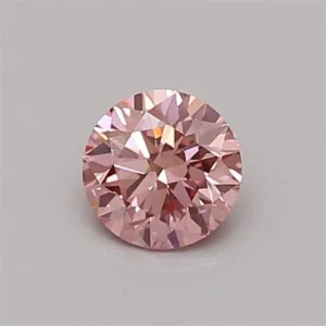 0.31 Carat Round Fancy Vivid Pink VS1 Lab Diamond