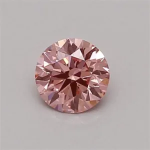 0.32 Carat Round Fancy Vivid Pink VS1 Lab Diamond