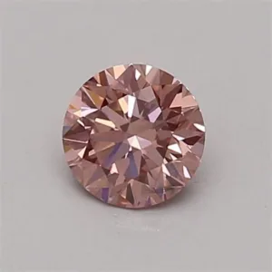 0.4 Carat Round Fancy Intense Pink VS2 Lab Diamond