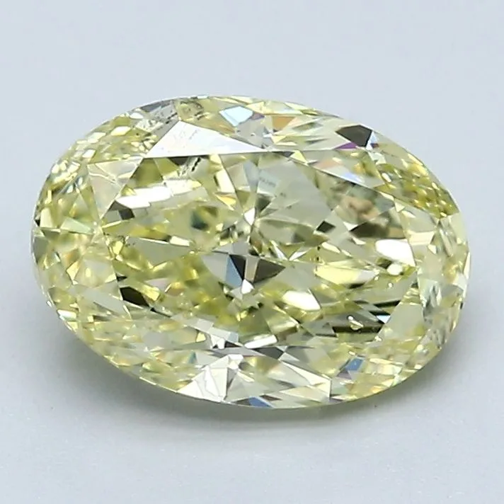 2.01 Carat Oval Fancy Yellow SI1 Natural Diamond 1 2.01 Carat Oval Fancy Yellow SI1 Natural Diamond