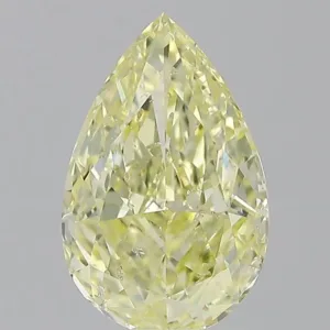 2.01 Carat Pear Fancy Yellow SI2 Natural Diamond