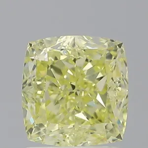 2.02 Carat Cushion Modified Fancy Yellow VVS2 Natural Diamond