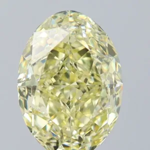 2.02 Carat Oval Fancy Light Yellow VVS1 Natural Diamond