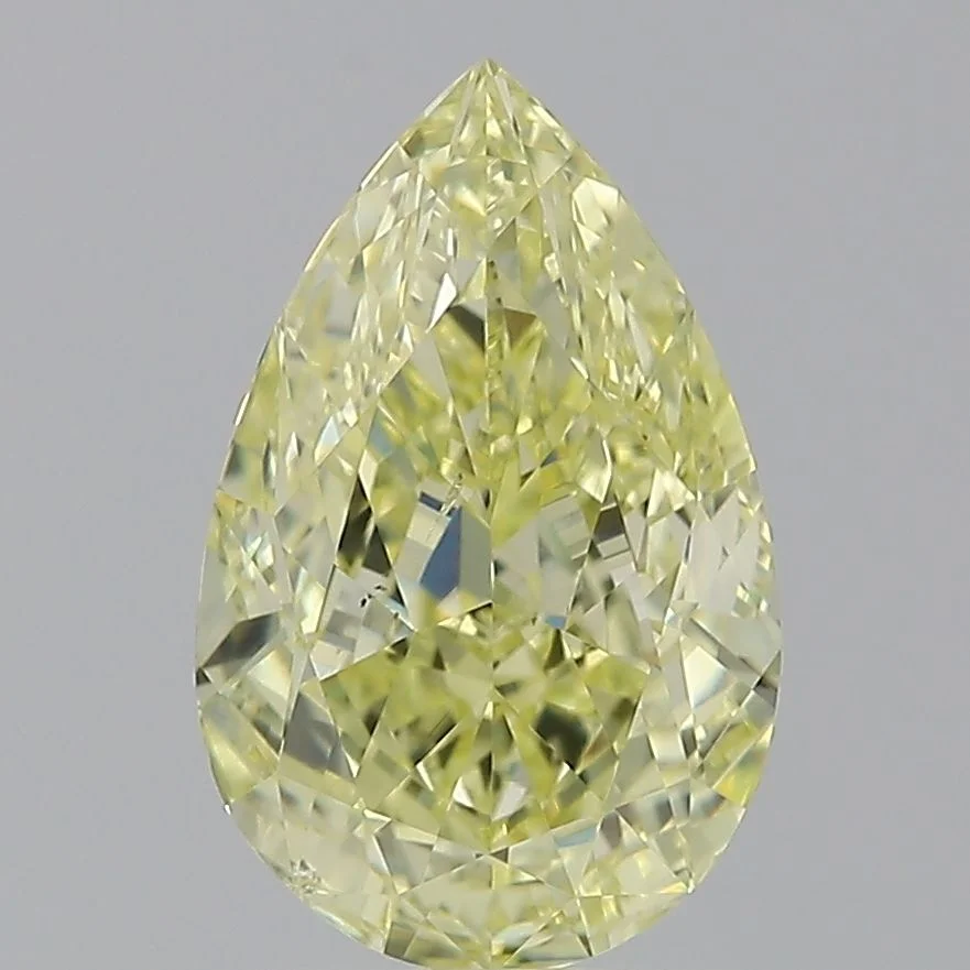 2.02 Carat Pear Fancy Yellow SI1 Natural Diamond 1 2.02 Carat Pear Fancy Yellow SI1 Natural Diamond