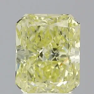 2.02 Carat Radiant Fancy Yellow SI1 Natural Diamond