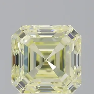 2.02 Carat Square Emerald Fancy Light Yellow VS1 Natural Diamond