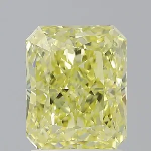 2.16 Carat Radiant Fancy Intense Yellow VS1 Natural Diamond