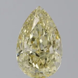 2.54 Carat Pear Fancy Yellow VVS1 Natural Diamond