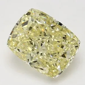 2.56 Carat Cushion Brilliant Fancy Yellow VS2 Natural Diamond