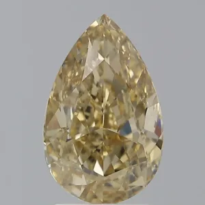 2.63 Carat Pear Fancy Brown Yellow VS1 Natural Diamond