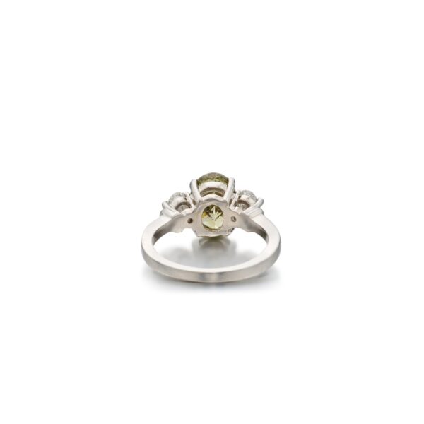 2.60 Carat Fancy Colored Chameleon Oval Diamond Ring