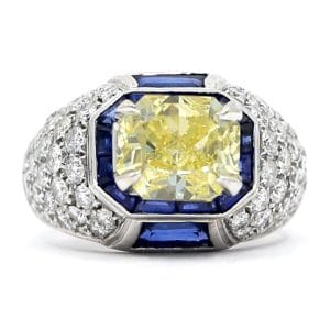 3.08 Carat Intense Yellow Picchiotti Diamond ring
