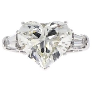 5.02 Carat D VS1 Heart Platinum Engagement Ring