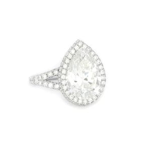 6.01 Carat Pear Shape Diamond Ring
