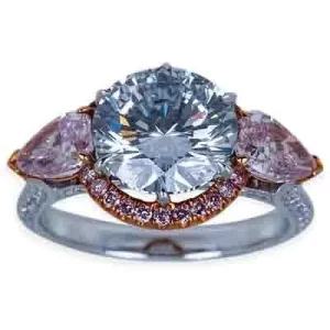 3.10 Carat Round Modified Brilliant Cut Fancy Natural Gray Blue Diamond