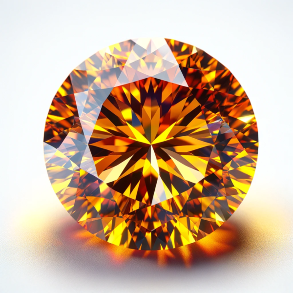Fancy Intense Orange Yellow Round Diamond