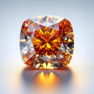 Fancy Intense Orange Yellow Cushion Diamond