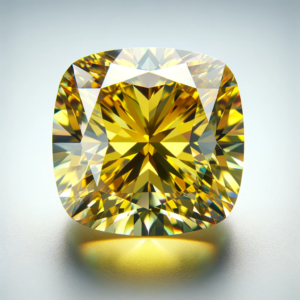 Fancy Intense Yellow Cushion Diamond