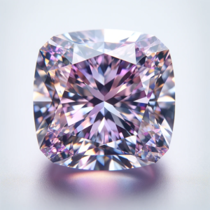 Fancy Light Purple Pink Cushion Diamond