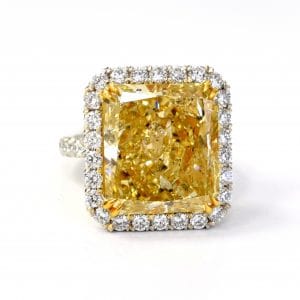 13.28 Carat Radiant Diamond Platinum Ring