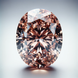 Fancy Brown Pink Oval Diamond
