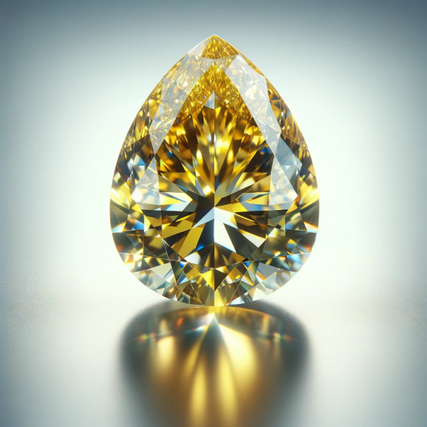 Fancy Vivid Yellow Pear Diamond