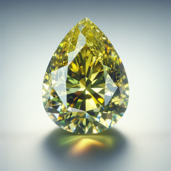 Fancy Yellow Green Pear Diamond