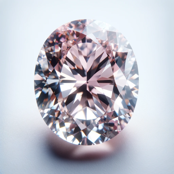 Light Pink Oval Diamond