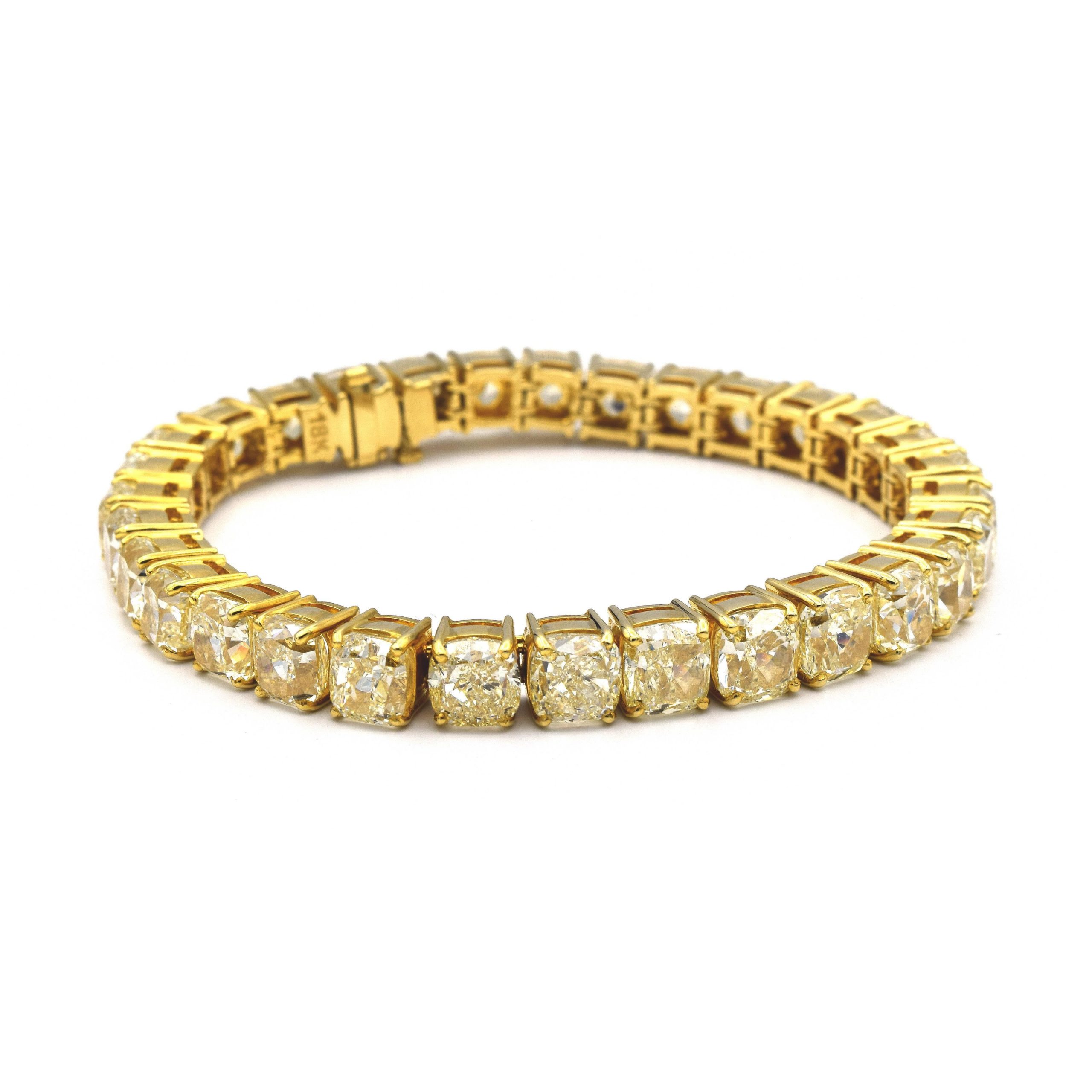18K 47.13 Carat Yellow Diamond Tennis Bracelet 8 18K 47.13 Carat Yellow Diamond Tennis Bracelet