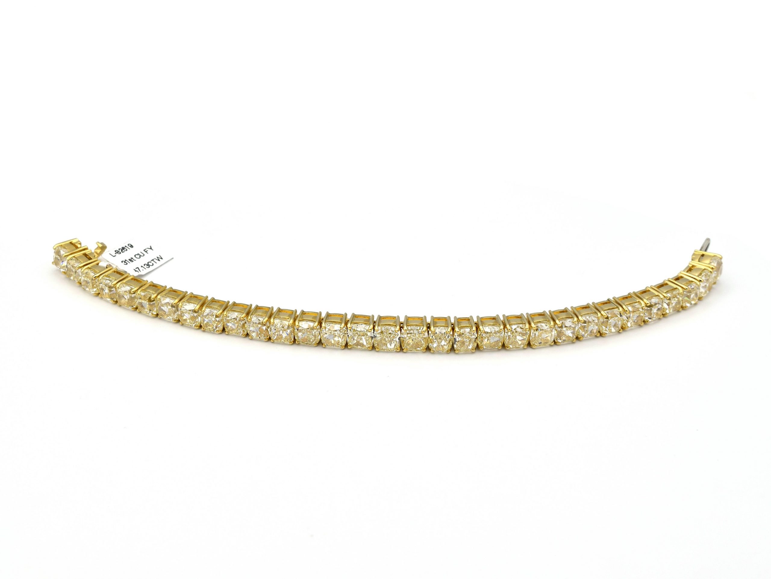 18K 47.13 Carat Yellow Diamond Tennis Bracelet 9 18K 47.13 Carat Yellow Diamond Tennis Bracelet