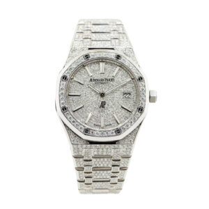 Audemars Piguet Royal Oak 40mm Watch with Ice Diamonds