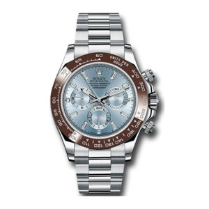 Rolex Daytona Platinum Watch With Diamonds