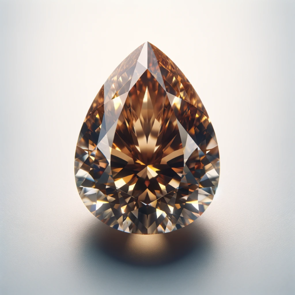 Fancy Brown Yellow Pear Diamond