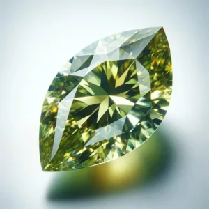 Fancy Deep Greenish Yellow Marquise Diamond