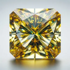 Fancy Vivid Yellow Asscher Diamond