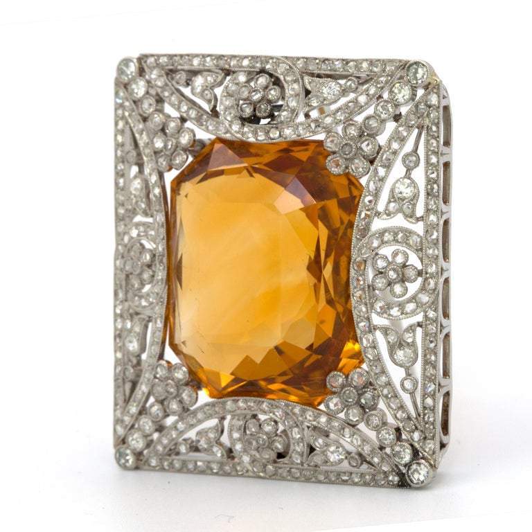 18K Yellow Tourmaline Cartier Brooch Pin 4 18K Yellow Tourmaline Cartier Brooch Pin