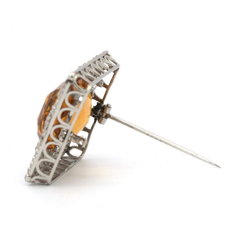 18K Yellow Tourmaline Cartier Brooch Pin 8 18K Yellow Tourmaline Cartier Brooch Pin