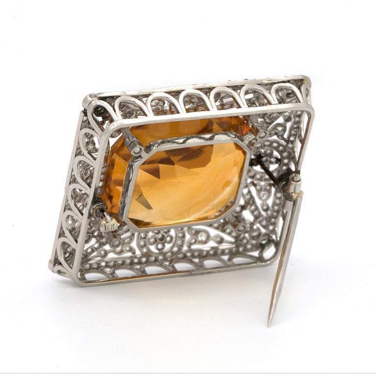 18K Yellow Tourmaline Cartier Brooch Pin 9 18K Yellow Tourmaline Cartier Brooch Pin